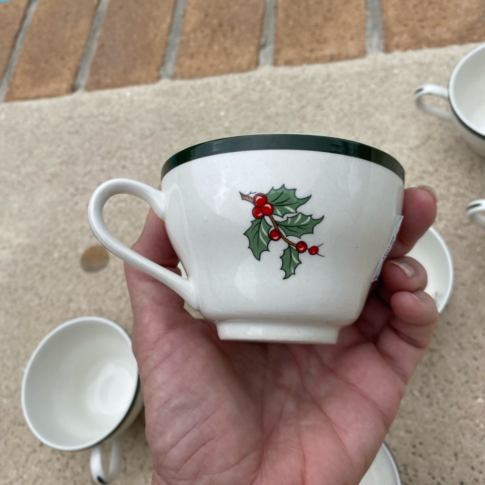 Vintage Cuthbertson original Christmas tree Coffee Cups 7